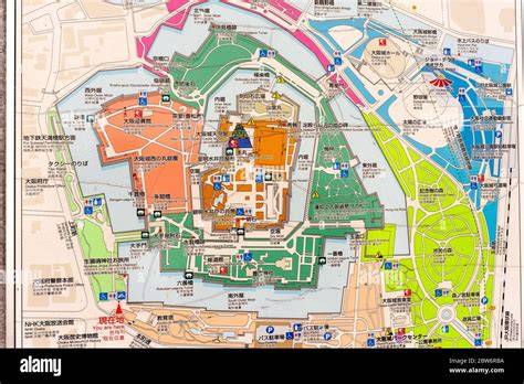 Carte touristique des quartiers d’Osaka