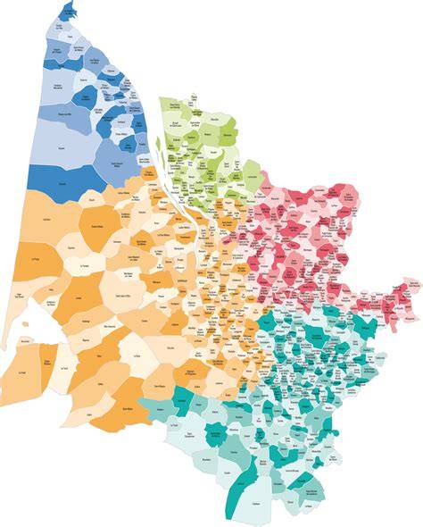 Carte des communes de Gironde