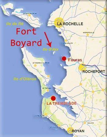 Carte Fouras île Aix fort Boyard