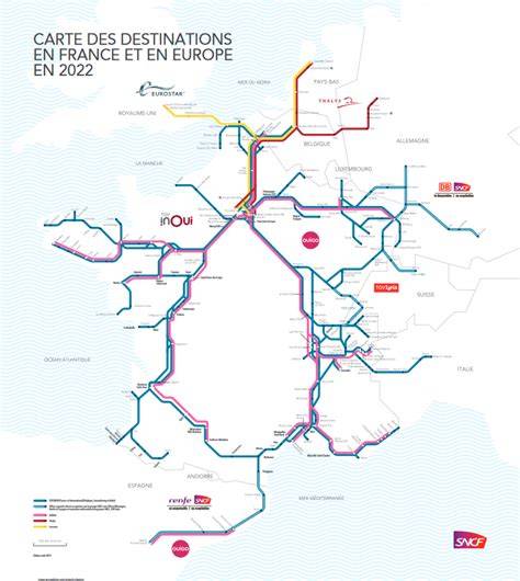 Carte des lignes ferroviaires norvégiennes