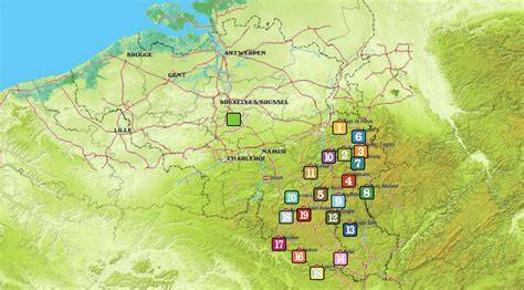 Carte de la Belgique et des Hautes Fagnes