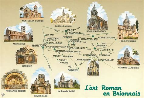 Carte illustrée du patrimoine brionnais