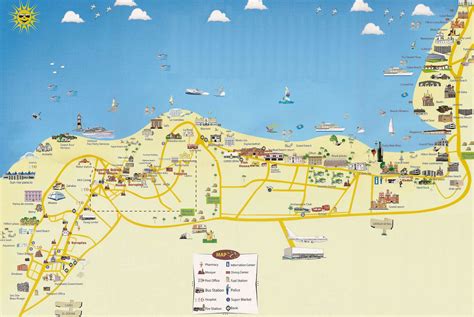 Carte des quartiers touristiques de Hurghada