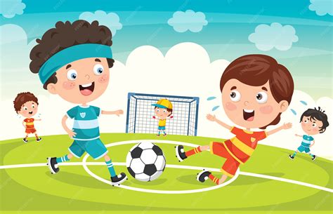 Enfants jouant au football indoor