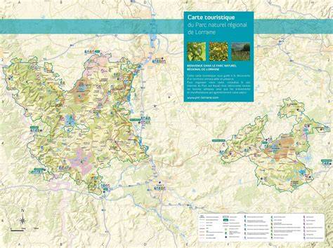 Carte du Parc naturel régional de Lorraine