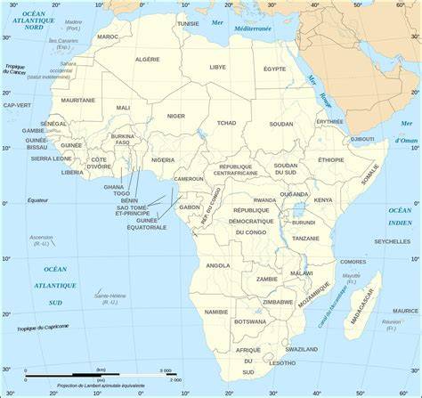 Carte Afrique Caraïbes diaspora africaine