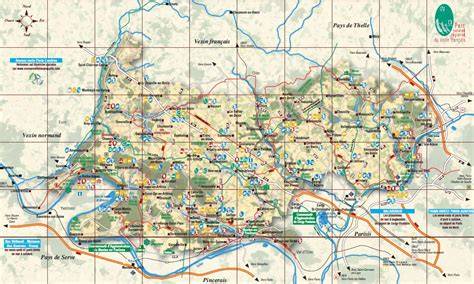 Carte du parc naturel régional du Vexin