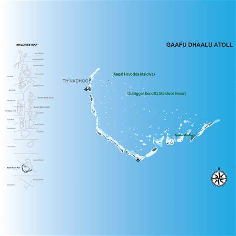 Atoll Gaafu Dhaalu carte Maldives