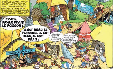Astérix et Obélix dans village gaulois