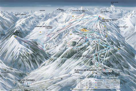Panorama des pistes Ax 3 Domaines