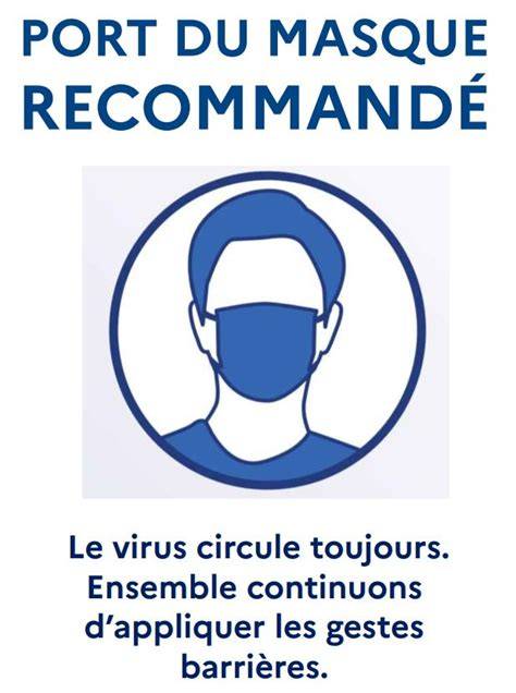 Masque recommandé dans file attente intérieure
